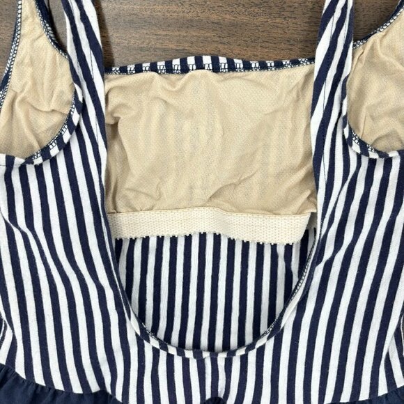 Vintage Sandcastle Catalina Nautical Pin-Up Sailor Striped Swimsuit Size 12 - Picture 6 of 7